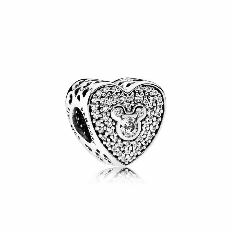 Pandora Disney Mickey & Minnie Sparkling Heart Charm Silver Egypt NO5613248